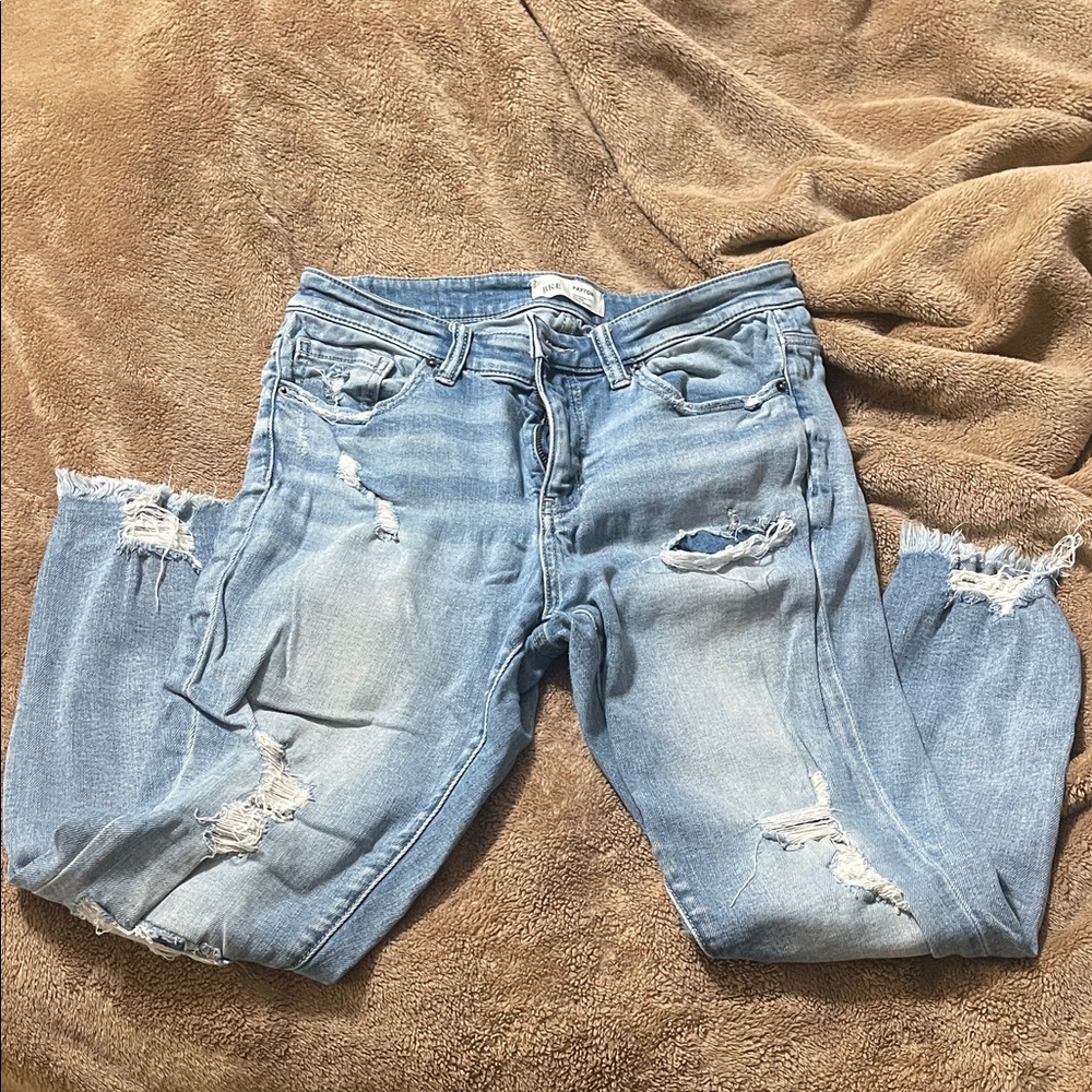 BKE Light Blue Distressed Boyfriend Jeans